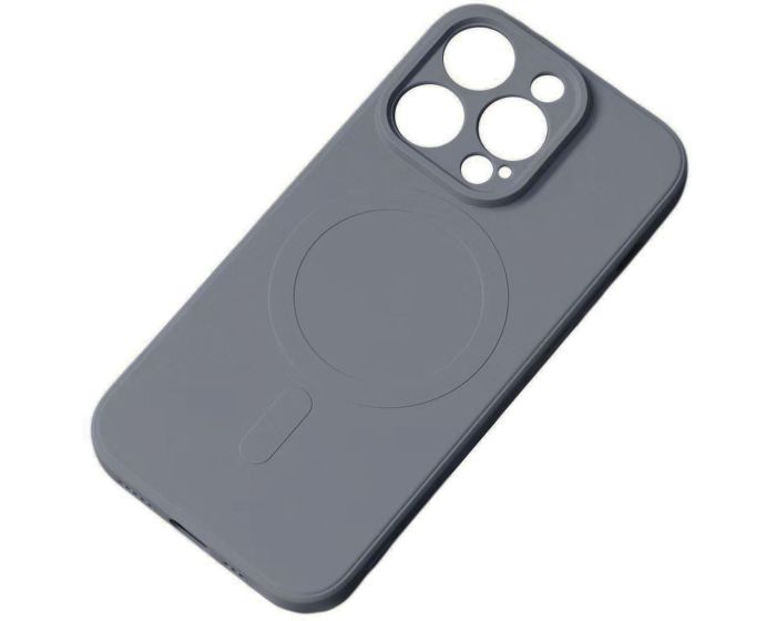 MagSafe Silicone Case Θήκη Σιλικόνης Συμβατή με MagSafe - Gray (iPhone 15 Pro)