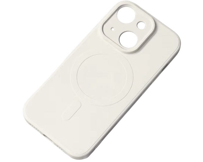 MagSafe Silicone Case Θήκη Σιλικόνης Συμβατή με MagSafe - Cream (iPhone 15)