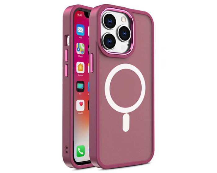 Magnetic Color Matte MagSafe Hybrid Case Burgundy (iPhone 15)