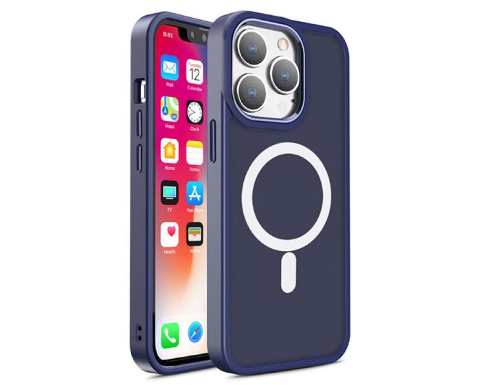 Magnetic Color Matte MagSafe Hybrid Case Navy Blue (iPhone 15)