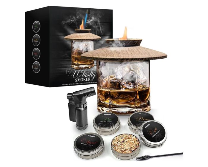MikaMax Whisky Smoker Σετ Καπνίσματος Ουίσκι – Αναβαθμίστε την Εμπειρία του Ποτού σας