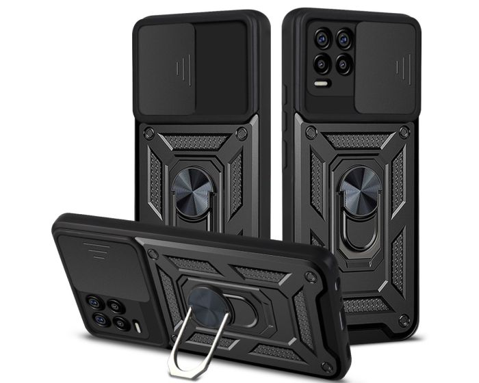 NOX Camera Slide Hard Case Σκληρή Θήκη με Κάλυμμα Κάμερας - Black (Realme 8 / 8 Pro)