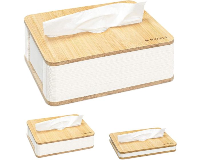 Navaris Accordion Tissues Box (54280.01) Κουτί Αποθήκευσης για Χαρτομάντηλα από Μπαμπού - MT51230