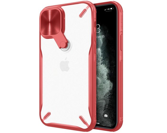 Nillkin Cyclops Durable Case Ανθεκτική Θήκη με Κάλυμμα Κάμερας + Kickstand - Red (iPhone 12 Pro Max)