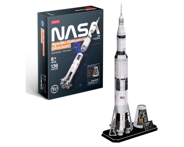 Cubic Fun DS1059H National Geographic Apollo Saturn V Rocket 136 Pcs