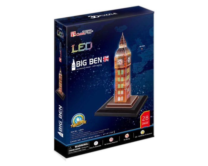 Cubic Fun L501h Big Ben with LED 3D Puzzle 28 Pcs