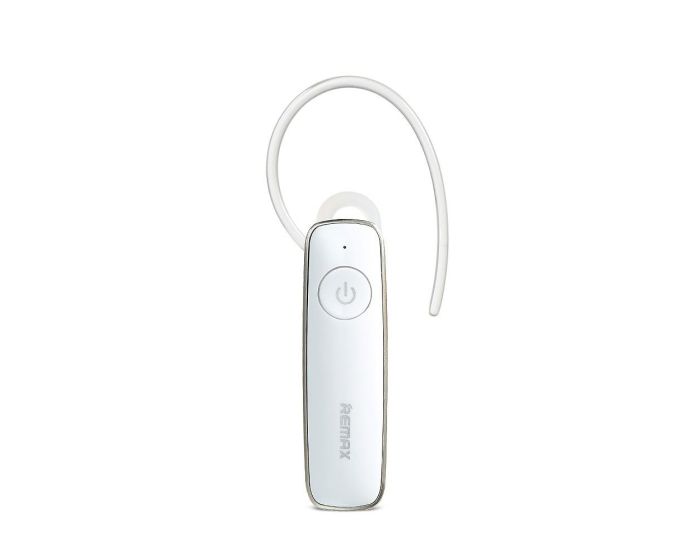 Remax RB-T8 Wireless Bluetooth Earpiece με δυνατότητα Σύνδεσης με έως 2 Συσκευές - Λευκό