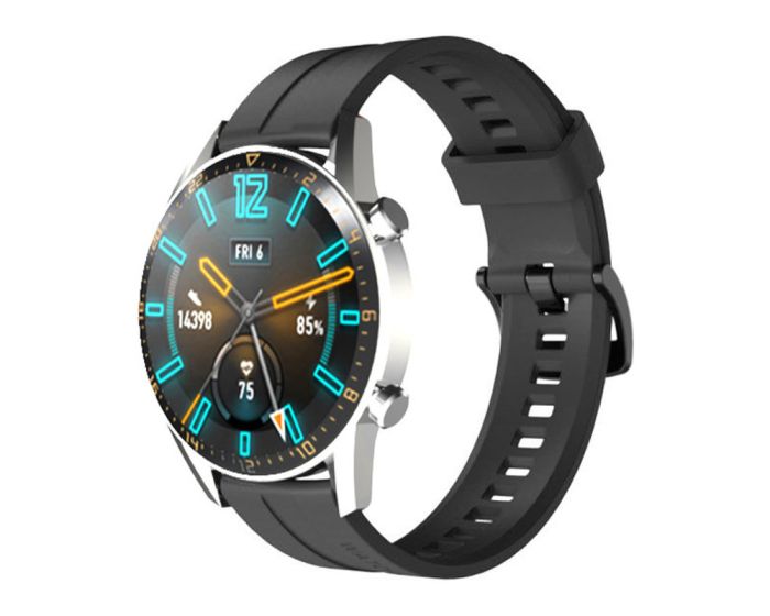 Silicone Replacement Band Two Black - Λουράκι Σιλικόνης για Huawei Watch GT / GT2 / GT2 Pro