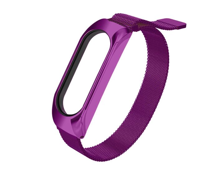 Replacement Metal Band Bracelet Strap Violet - Μεταλλικό Λουράκι για Xiaomi Mi Band 3 / 4 / 5 / 6