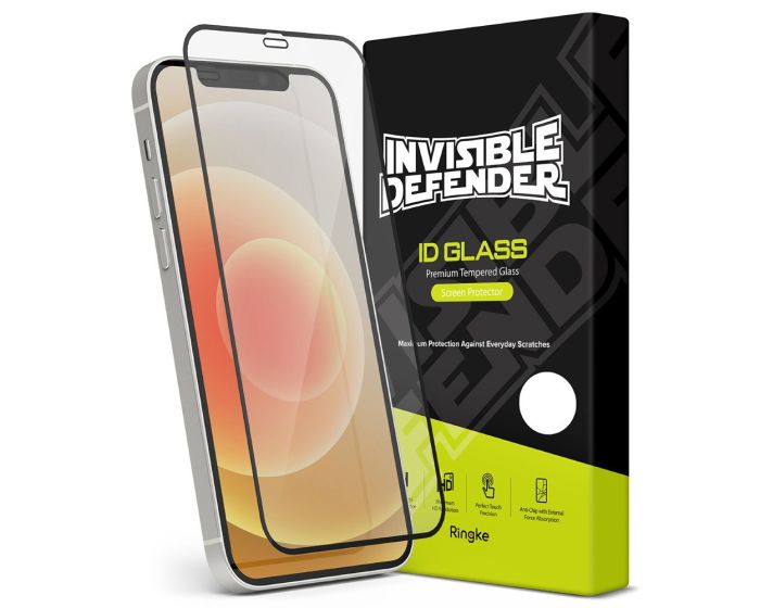 Ringke Invisible Defender 3D Full Face Tempered Glass Screen Protector Black (iPhone 12 Pro Max)