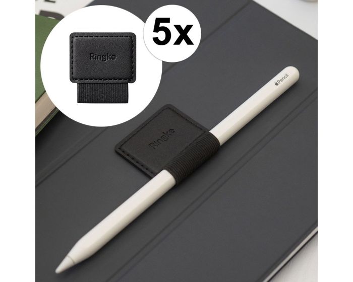 Ringke Pen Holder 5x Self Adhesive Pen Loop (ACPH0003) Αυτοκόλλητη Θήκη για Στυλό (5 Τεμάχια)- Black
