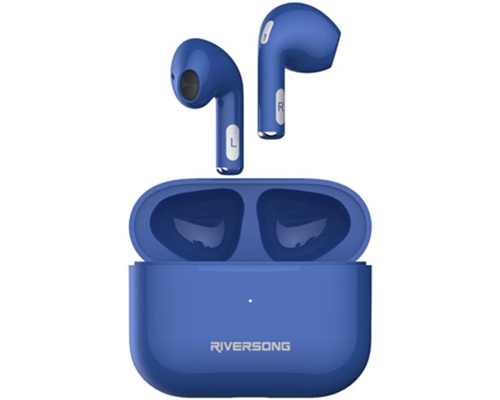 Riversong Air Mini Pro TWS True Wireless Bluetooth Stereo Earbuds with Charging Box - Blue