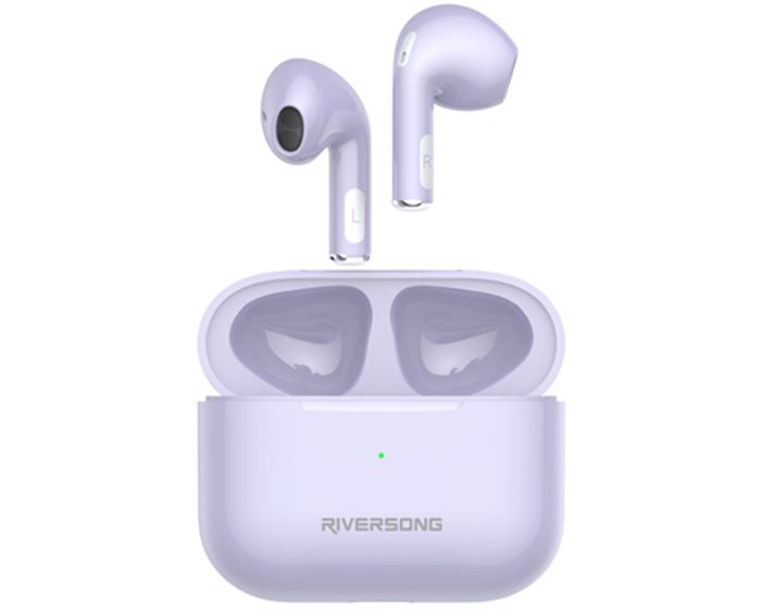 Riversong Air Mini Pro TWS True Wireless Bluetooth Stereo Earbuds with Charging Box - Purple