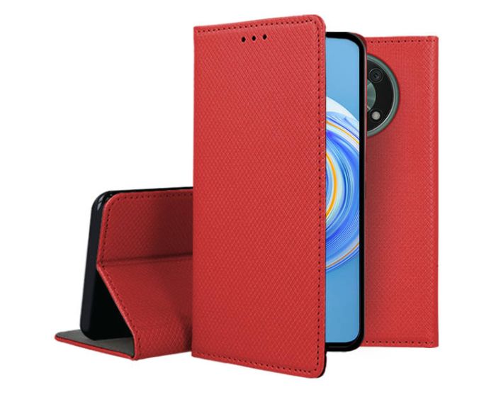 Forcell Smart Book Case με Δυνατότητα Stand Θήκη Πορτοφόλι Red (Huawei Nova Y90)