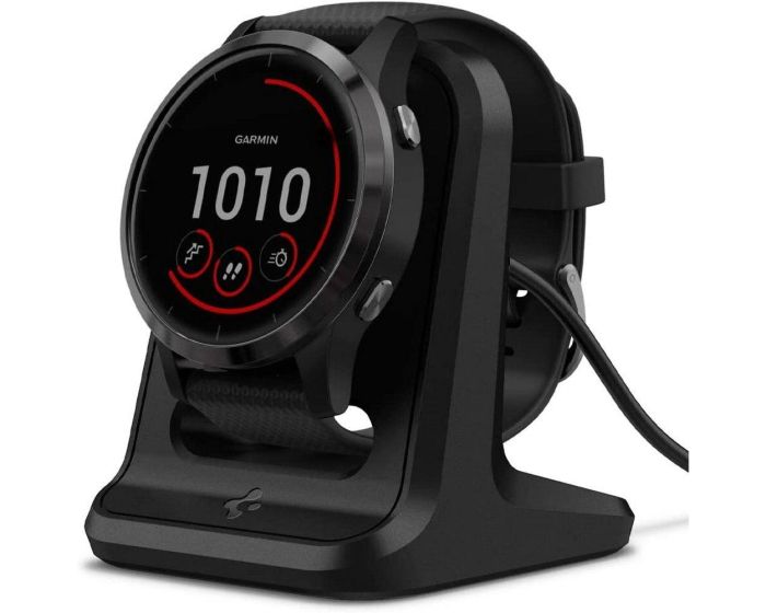 Spigen S390 Night Stand Βάση Στήριξης με Υποδοχή Φόρτισης για Garmin Watch (AMP02212) Black