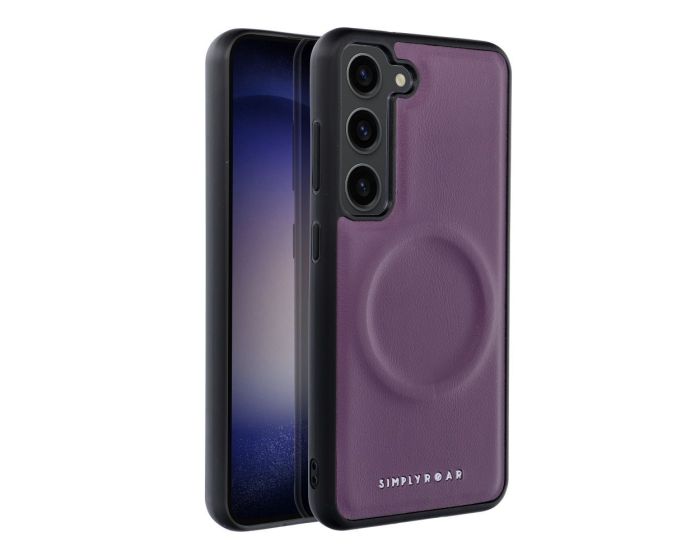 Roar Mag Morning PU Leather MagSafe Case - Purple (Samsung Galaxy S24)