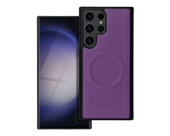 Roar Mag Morning PU Leather MagSafe Case - Purple (Samsung Galaxy S24 Ultra)