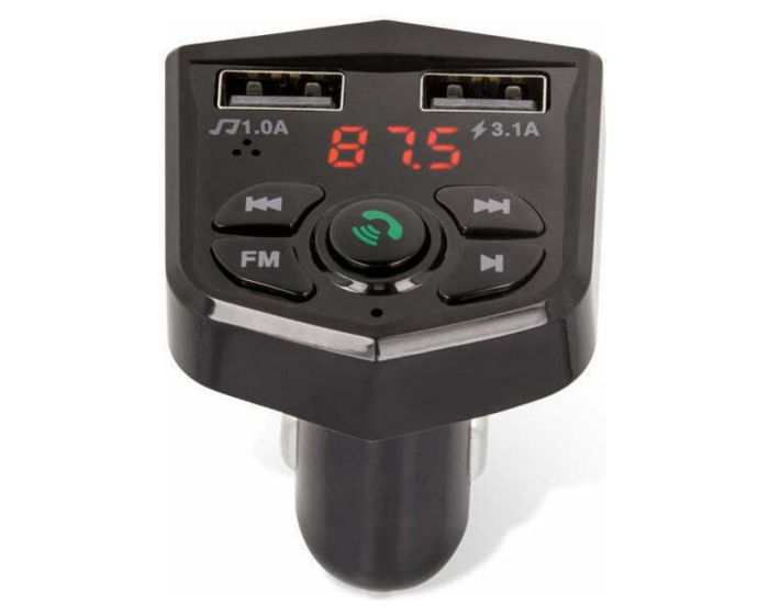 Setty TFM-03 FM Transmitter Car Charger 2x USB Φορτιστής Αυτοκινήτου - Black