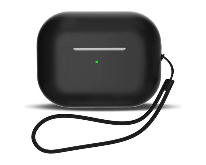 Soft Strap Silicone Apple AirPods 1/2 Case Θήκη Σιλικόνης για Apple AirPods 1/2 - Black