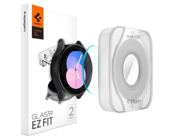 Spigen Glas.tR EZ FIT Premium Tempered Glass (AGL05340) 2-Pack (Samsung Galaxy Watch 4 / 5 40mm)