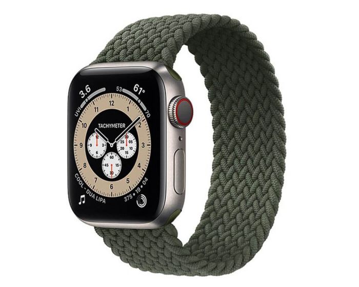 Stoband Hera Braided Strap Υφασμάτινο Λουράκι Size M (Apple Watch 42/44/45/49mm 1/2/3/4/5/6/7/8/SE/ULTRA) - Green