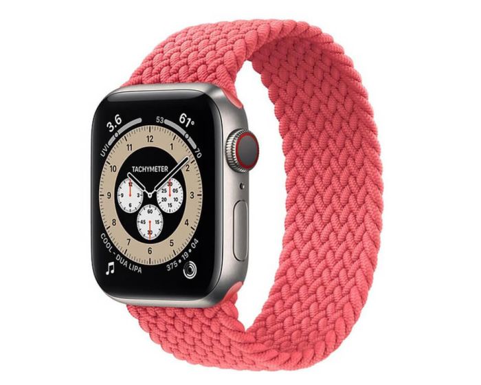 Stoband Hera Braided Strap Υφασμάτινο Λουράκι Size M (Apple Watch 38/40/41mm 1/2/3/4/5/6/7/8/9/SE) - Pink