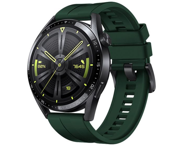 Strap One Silicone Band Dark Green - Λουράκι Σιλικόνης για Huawei Watch GT 3 42mm