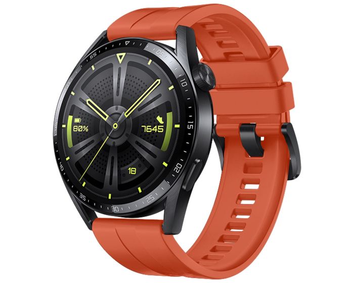 Strap One Silicone Band Orange - Λουράκι Σιλικόνης για Huawei Watch GT 3 42mm
