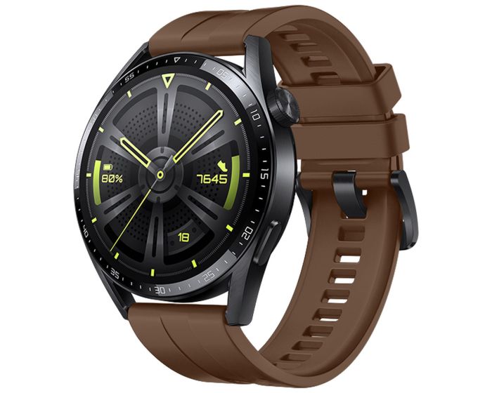 Strap One Silicone Band Brown - Λουράκι Σιλικόνης για Huawei Watch GT 3 46mm
