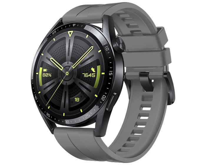 Strap One Silicone Band Dark Gray - Λουράκι Σιλικόνης για Huawei Watch GT 3 46mm