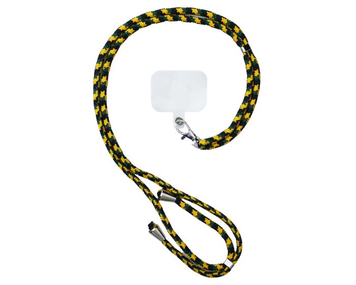 Stylish Cord Smartphone Lanyard Strap Λουράκι Θήκης Κινητού - Black / Green / Yellow