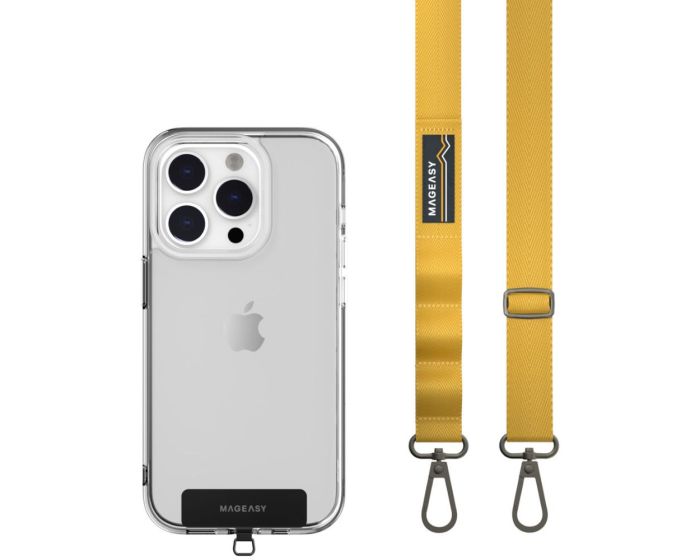 MagEasy Strap + Strap Card (MPHIPH159MY23) Universal Neck Strap Λουράκι - Mustard Yellow