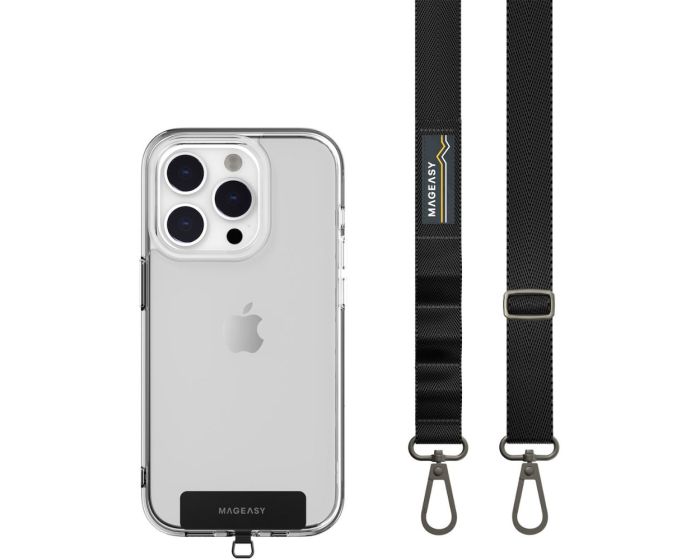 MagEasy Strap + Strap Card (MPHIPH159BK23) Universal Neck Strap Λουράκι - Black