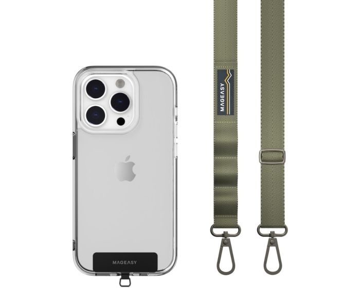 MagEasy Strap + Strap Card (MPHIPH159AN23) Universal Neck Strap Λουράκι - Army