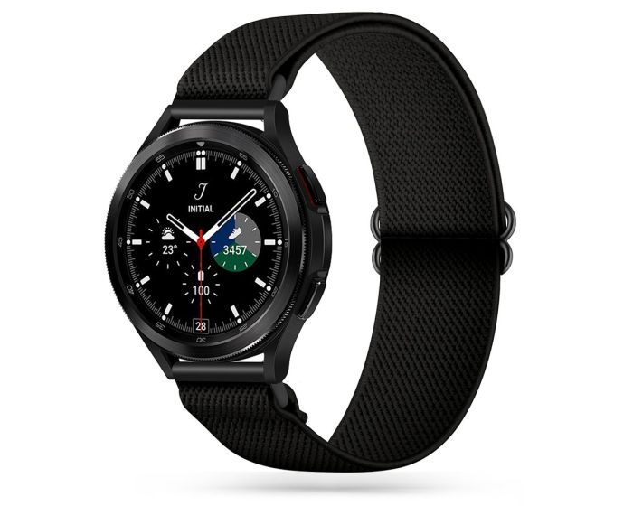 TECH-PROTECT Mellow - Black - Ελαστικό Υφασμάτινο Λουράκι για Samsung Galaxy Watch 4 / 5 / 5 Pro / 6 (40/42/43/44/45/46/47mm)