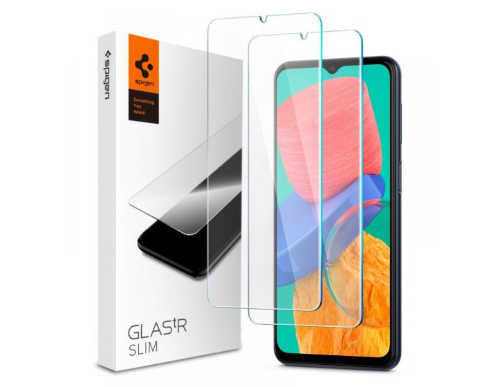 Spigen Oleophobic Coated Glas.tR Slim Premium Tempered Glass 2-Pack (AGL04308) (Samsung Galaxy M23 5G / M33 5G)