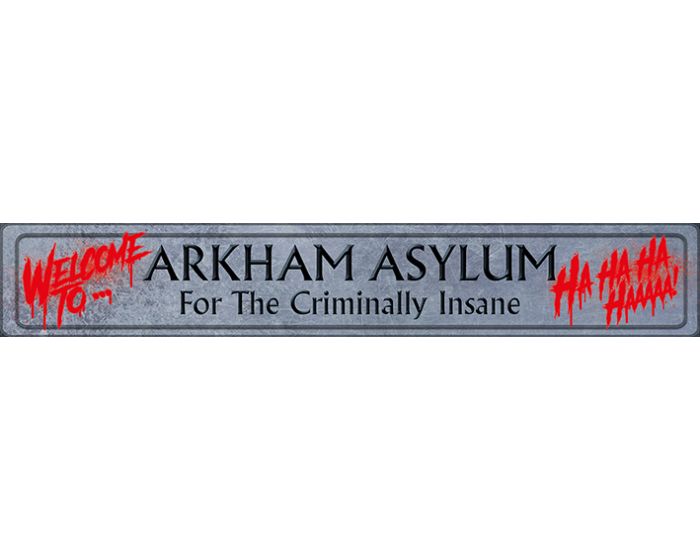 The Joker (Welcome to Arkham Asylum) Wooden Sign - Ξύλινη Ταμπέλα Διακόσμησης 13x80cm