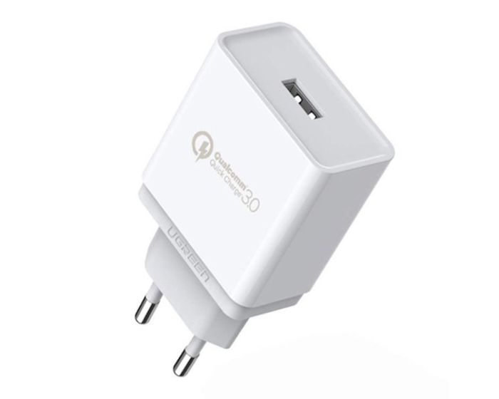 UGREEN Quick Charge 3.0 Wall Charger USB 3A 18W (CD122) Αντάπτορας Φόρτισης - White