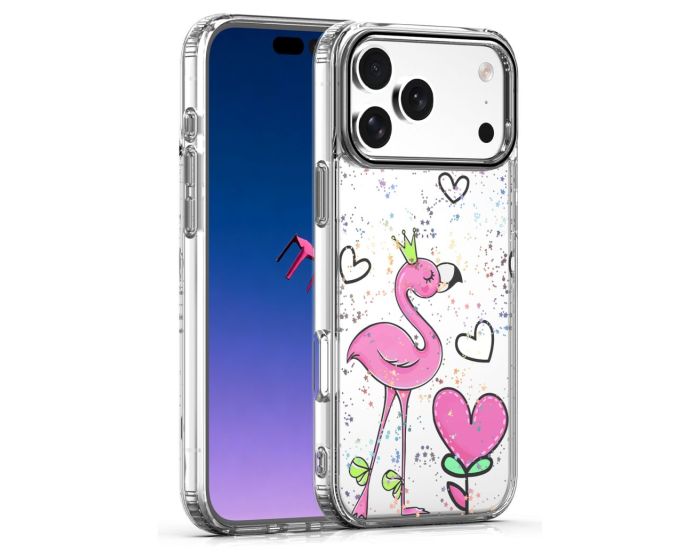 Ultra Trendy 3D Print Back Cover Case Θήκη Love - Flamingo and Heart (iPhone 11)