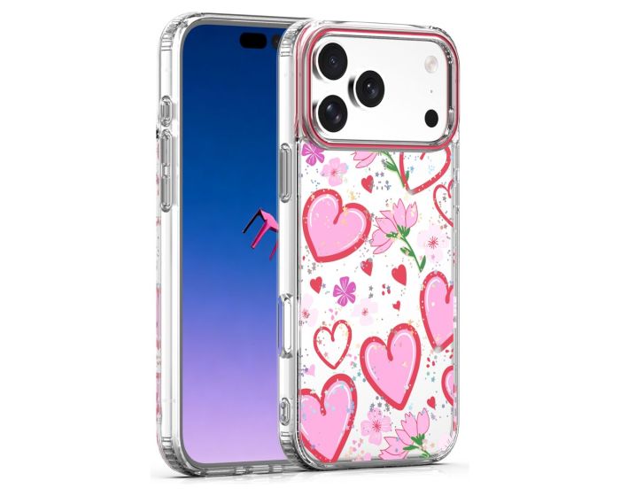 Ultra Trendy 3D Print Back Cover Case Θήκη Love - Hearts and Flowers (iPhone 11)