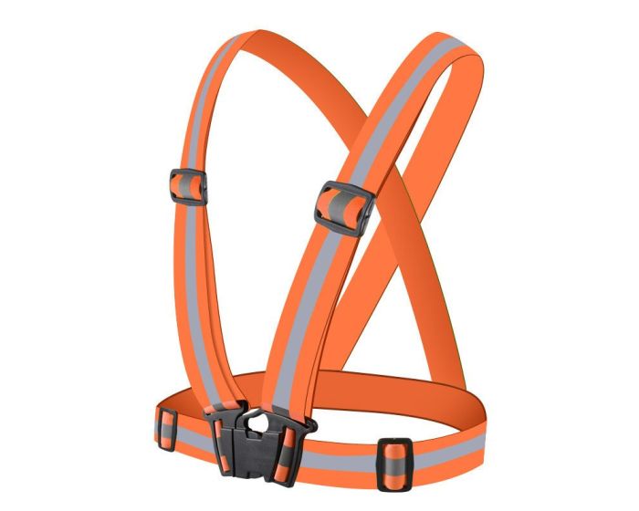 Unisex Adjustable Reflective Safety Harness Vest Φωσφοριζέ Γιλέκο - Orange