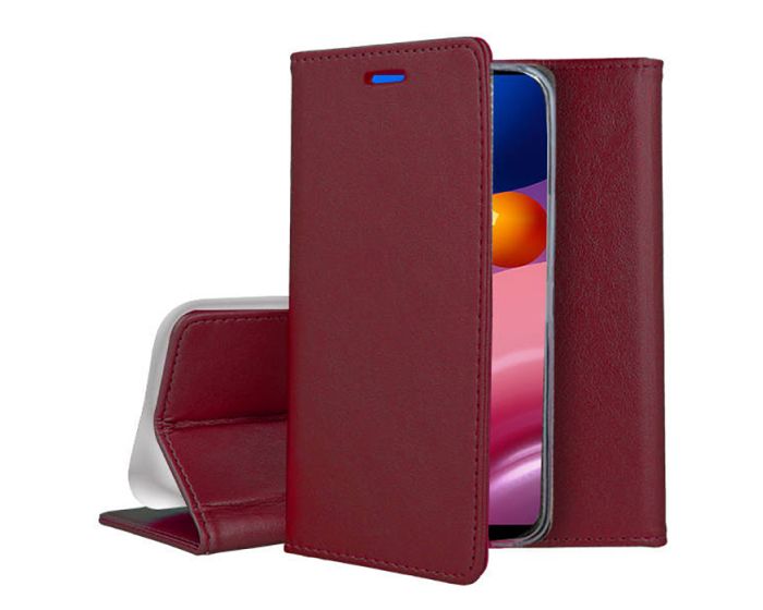 Forcell Magnet Wallet Case Θήκη Πορτοφόλι με δυνατότητα Stand Burgundy (Samsung Galaxy A13 5G / A04s)