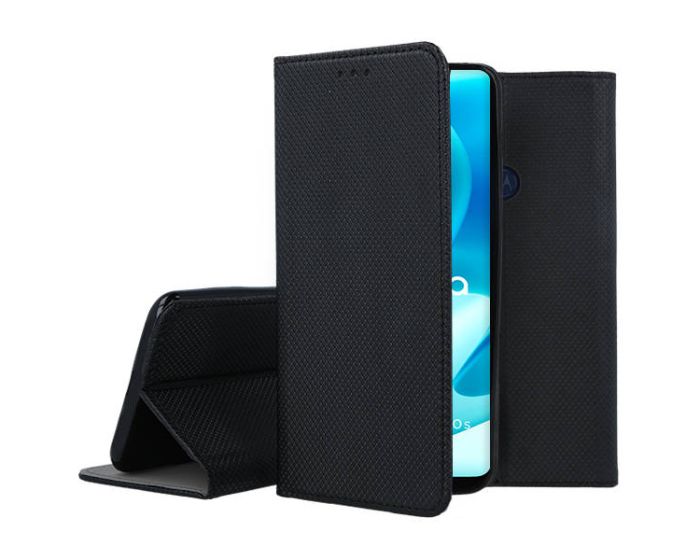 Forcell Smart Book Case με Δυνατότητα Stand Θήκη Πορτοφόλι Black (Motorola Moto G60s)