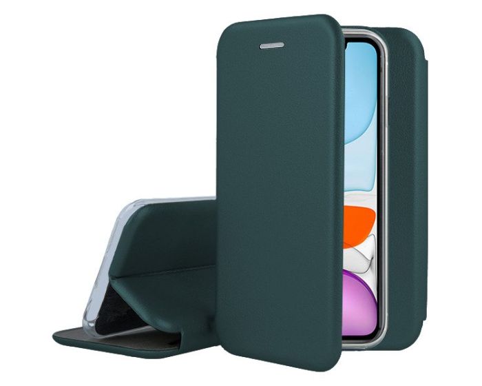 Smart Diva Book Case με Δυνατότητα Στήριξης - Dark Green (iPhone 11)