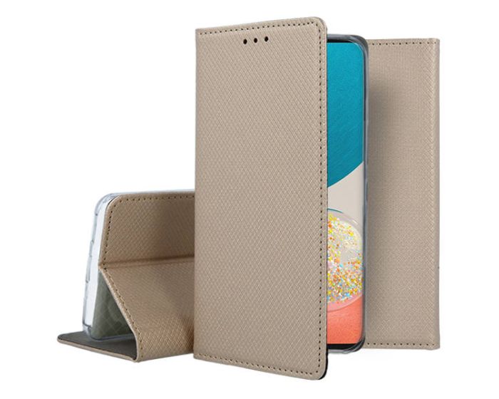Forcell Smart Book Case με Δυνατότητα Stand Θήκη Πορτοφόλι Gold (Samsung Galaxy A53 5G)