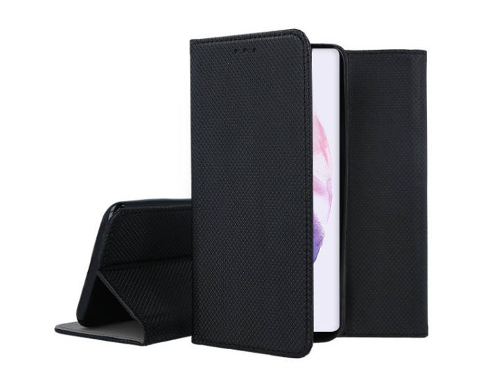Forcell Smart Book Case με Δυνατότητα Stand Θήκη Πορτοφόλι Black (Samsung Galaxy S22 5G) - MT56846