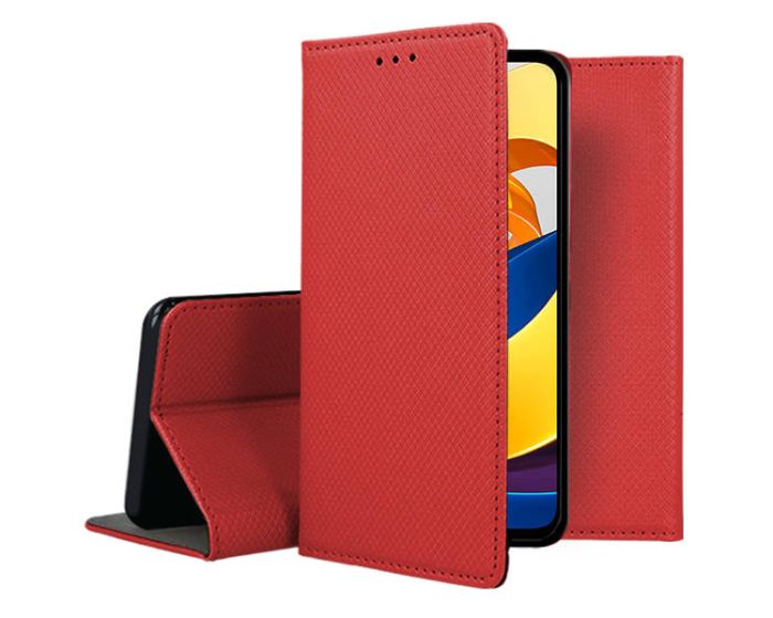 Forcell Smart Book Case με Δυνατότητα Stand Θήκη Πορτοφόλι Red (Xiaomi 11T / 11T Pro)