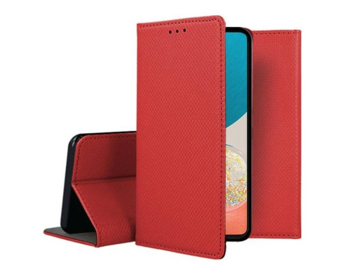 Forcell Smart Book Case με Δυνατότητα Stand Θήκη Πορτοφόλι Red (Xiaomi 15T) - MT82591