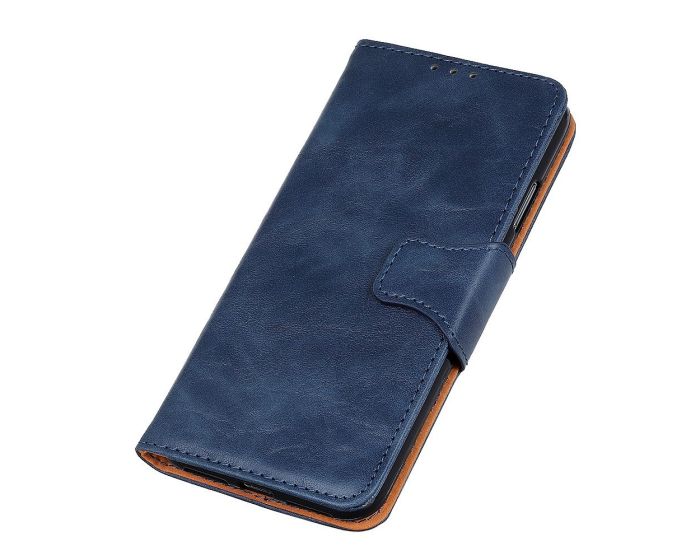 Crazy Horse Magnet Wallet Case Θήκη Πορτοφόλι με Δυνατότητα Stand - Blue (Xiaomi Mi 11 Lite 4G / 5G)