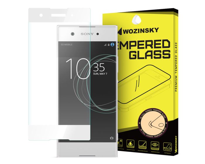 Wozinsky 3D Full Face Curved White Αντιχαρακτικό Γυαλί 9H Tempered Glass (Sony Xperia XA1)